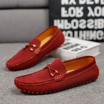 Striking Perforated Slip On Loafers For Men | Tavian