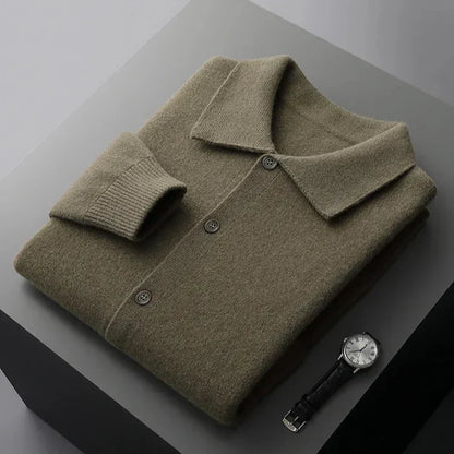 Iris Collared Button Front Cardigan for Men | Lorenzo