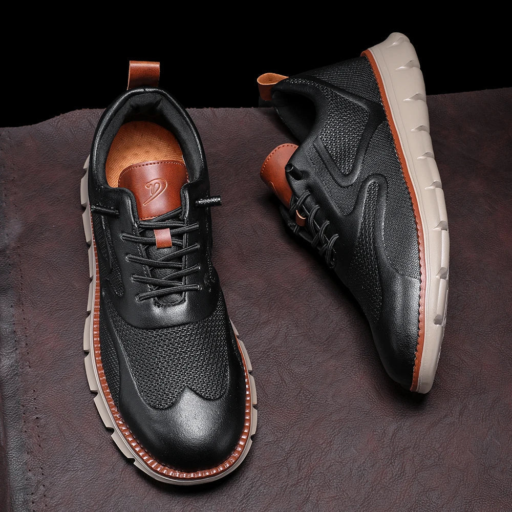 Champagne Structured Lace Up Sneakers for Men | Grant