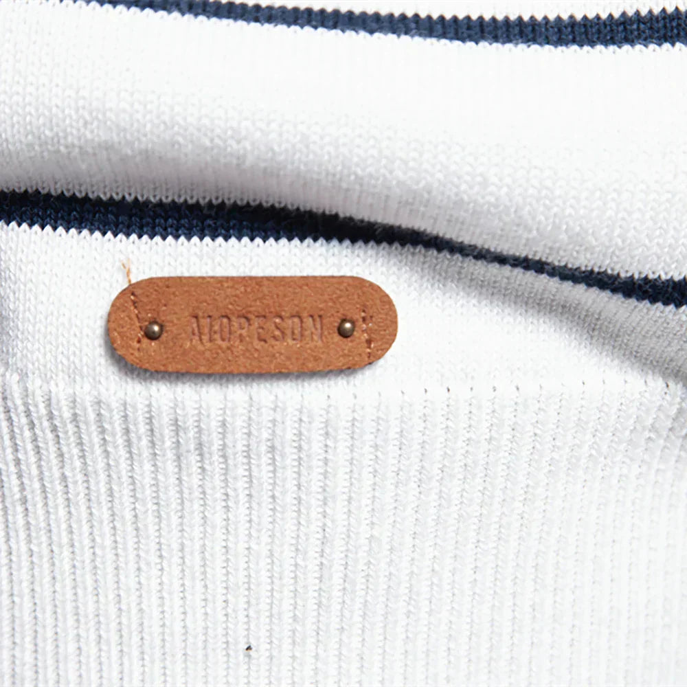 Adventurous Striped Crew Neck Sweater For Men | Almeric