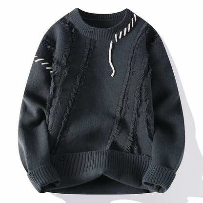 Belgravia Knitted sweater with patchwork pattern for men | Jasper