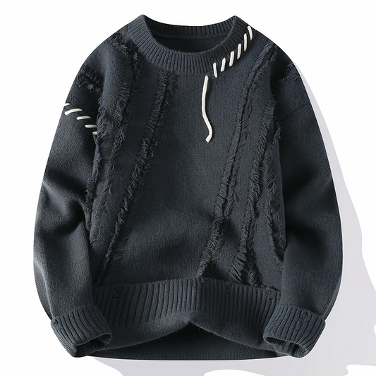 Belgravia Knitted sweater with patchwork pattern for men | Jasper