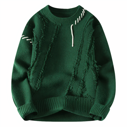 Belgravia Knitted sweater with patchwork pattern for men | Jasper
