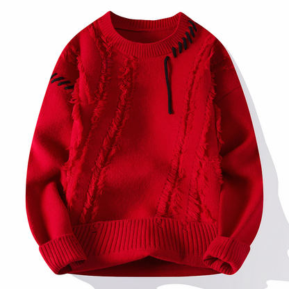 Belgravia Knitted sweater with patchwork pattern for men | Jasper