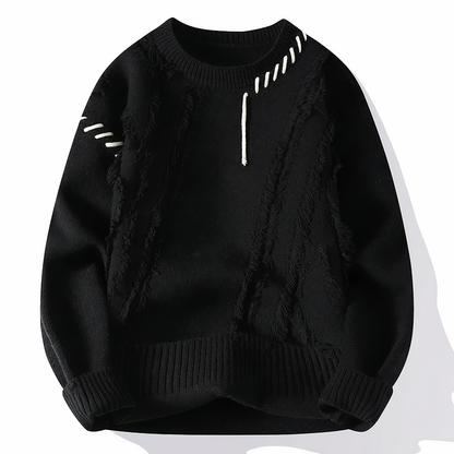 Belgravia Knitted sweater with patchwork pattern for men | Jasper