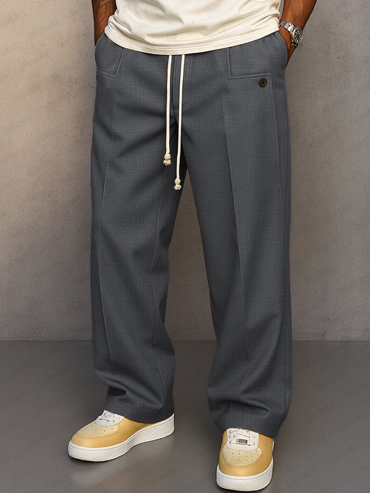 Captivating Relaxed Drawstring Trousers For Men | Caelan