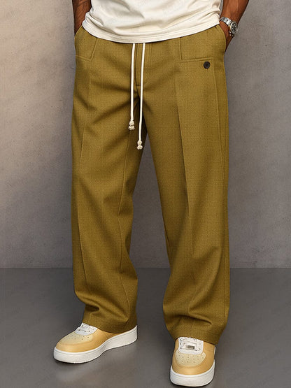 Captivating Relaxed Drawstring Trousers For Men | Caelan
