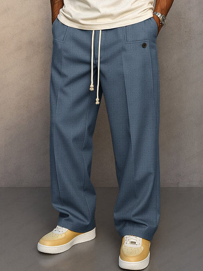 Captivating Relaxed Drawstring Trousers For Men | Caelan