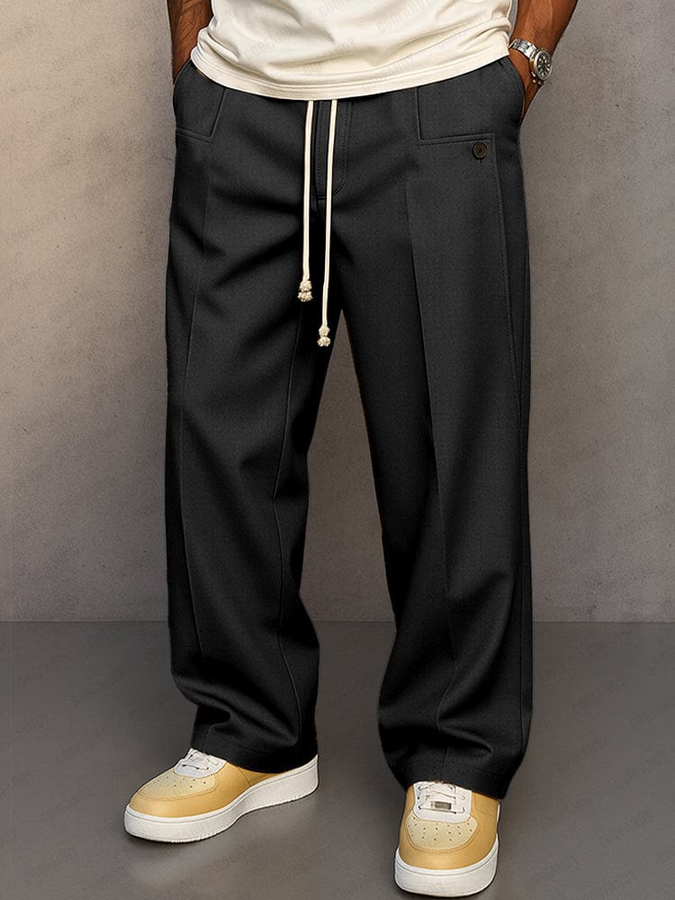 Captivating Relaxed Drawstring Trousers For Men | Caelan