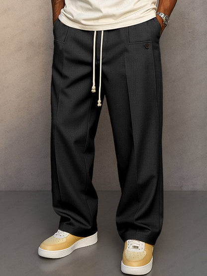 Captivating Relaxed Drawstring Trousers For Men | Caelan