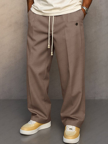 Captivating Relaxed Drawstring Trousers For Men | Caelan