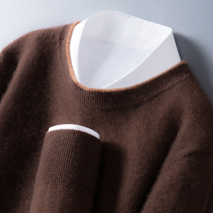 True Contrast Trim Crew Neck Sweater for Men | Hartley
