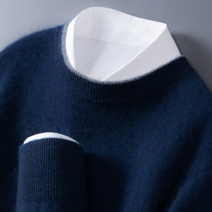 True Contrast Trim Crew Neck Sweater for Men | Hartley