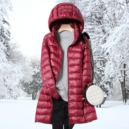 Harmonious Lightweight Hooded Puffer Coat For Women | Arlena