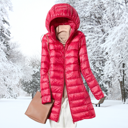 Harmonious Lightweight Hooded Puffer Coat For Women | Arlena