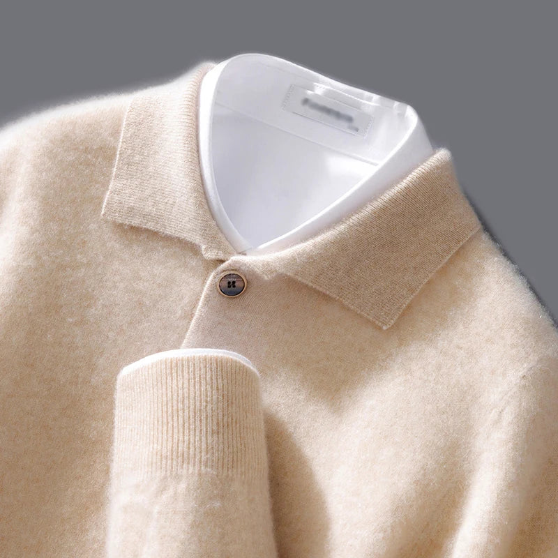 Invigorating Collared Knit Polo Sweater For Men | Bellamy