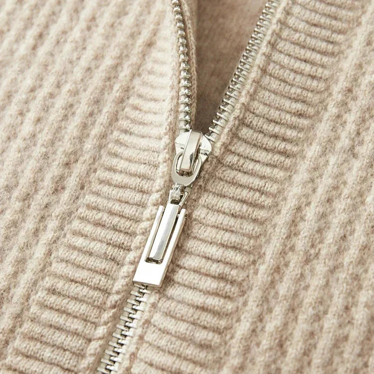 Gentle Refined Zip Hoodie for Men | Matteo