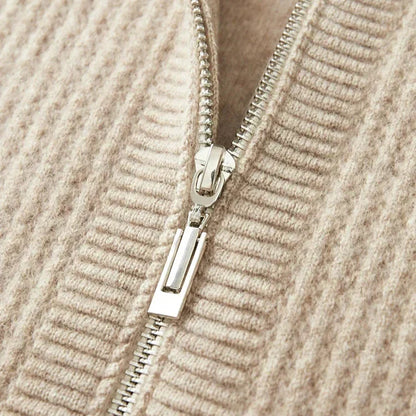 Gentle Refined Zip Hoodie for Men | Matteo