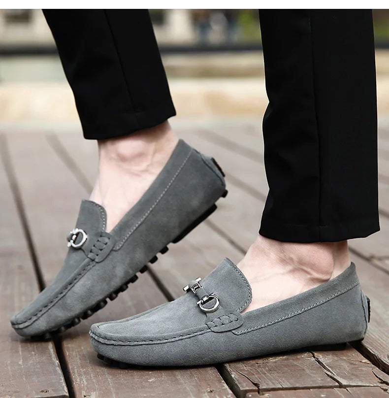 Checked Classic Slip On Loafers for Men | Laurent