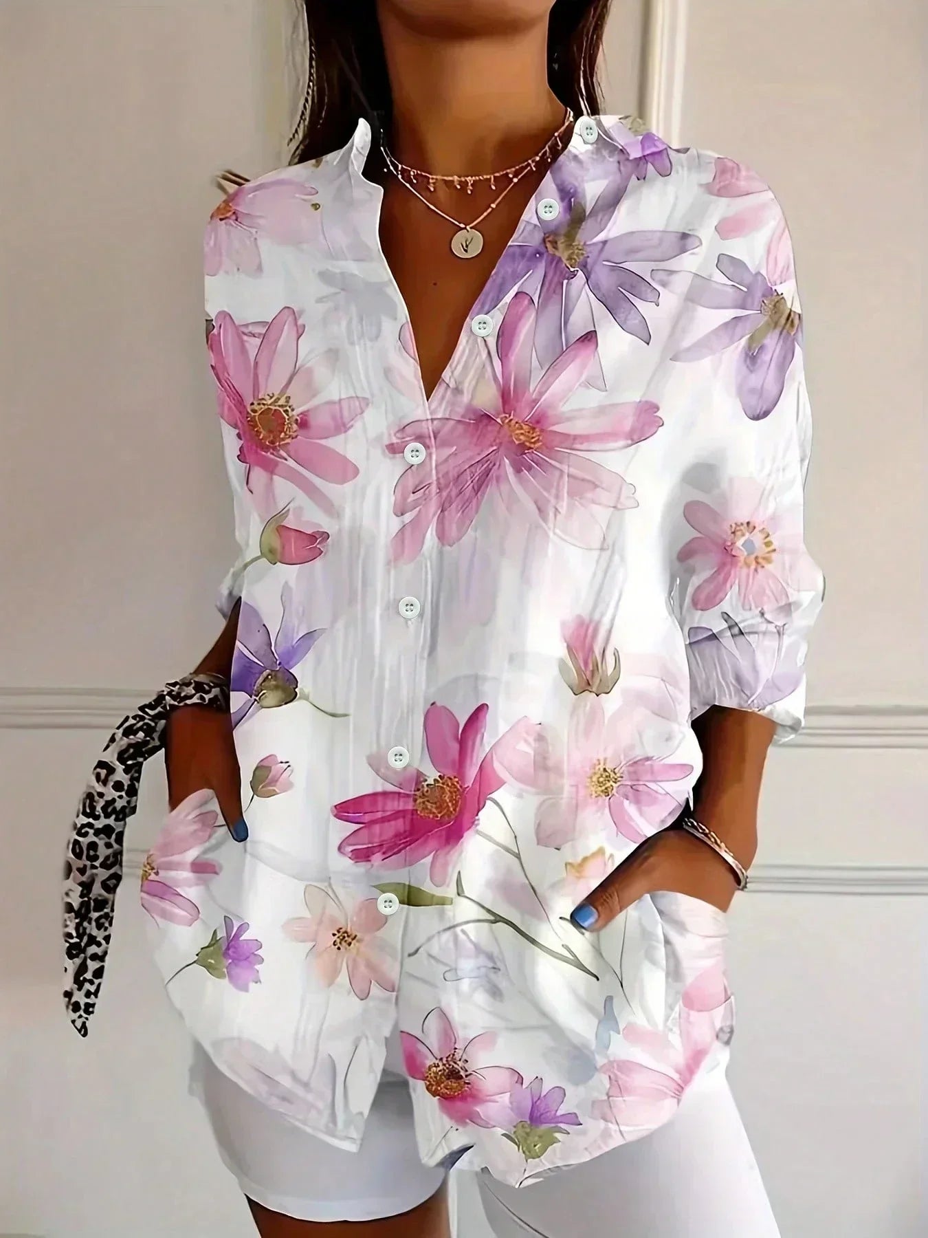 Quilted Colourful Pattern Blouse For Women | Mireya