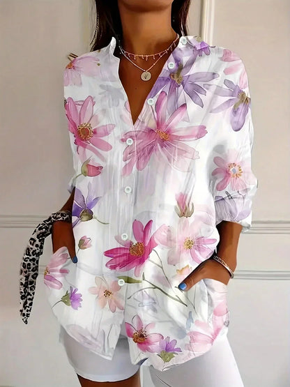 Quilted Colourful Pattern Blouse For Women | Mireya