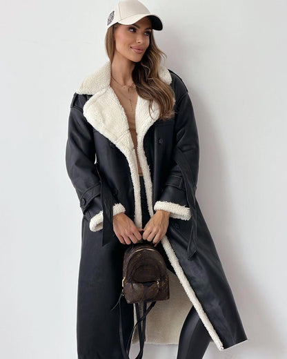 Sunset Double Breasted Long Coat For Women | Vivienne