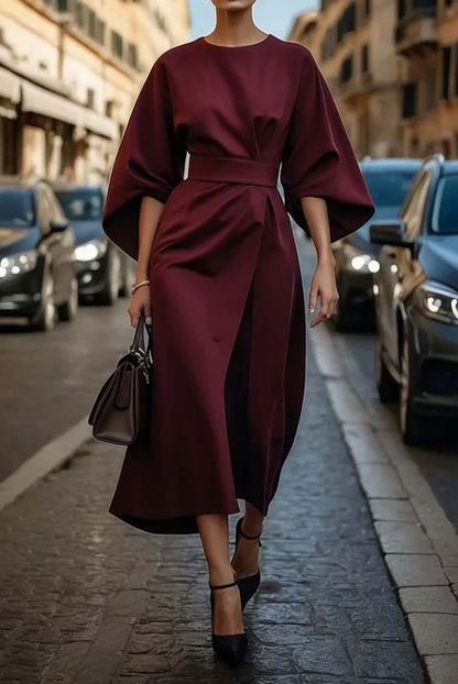 Sparkling Belted maxi evening dress for women | Louise