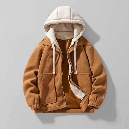 Bloomed Hooded corduroy jacket for men | Heritage Corduroy