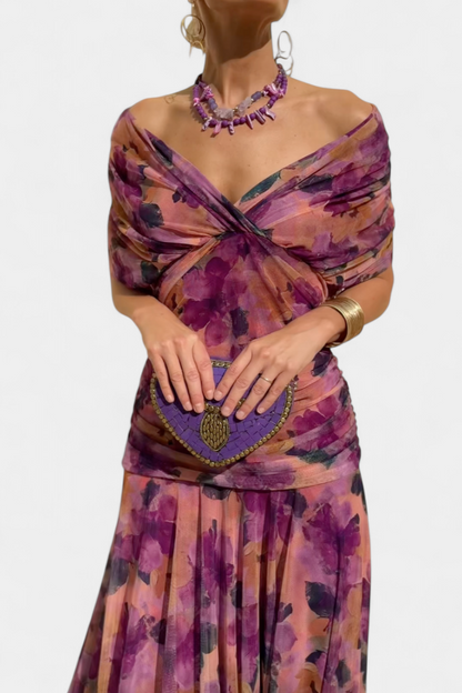 Earthy Elegant V Neck Maxi Dress For Women | Grace