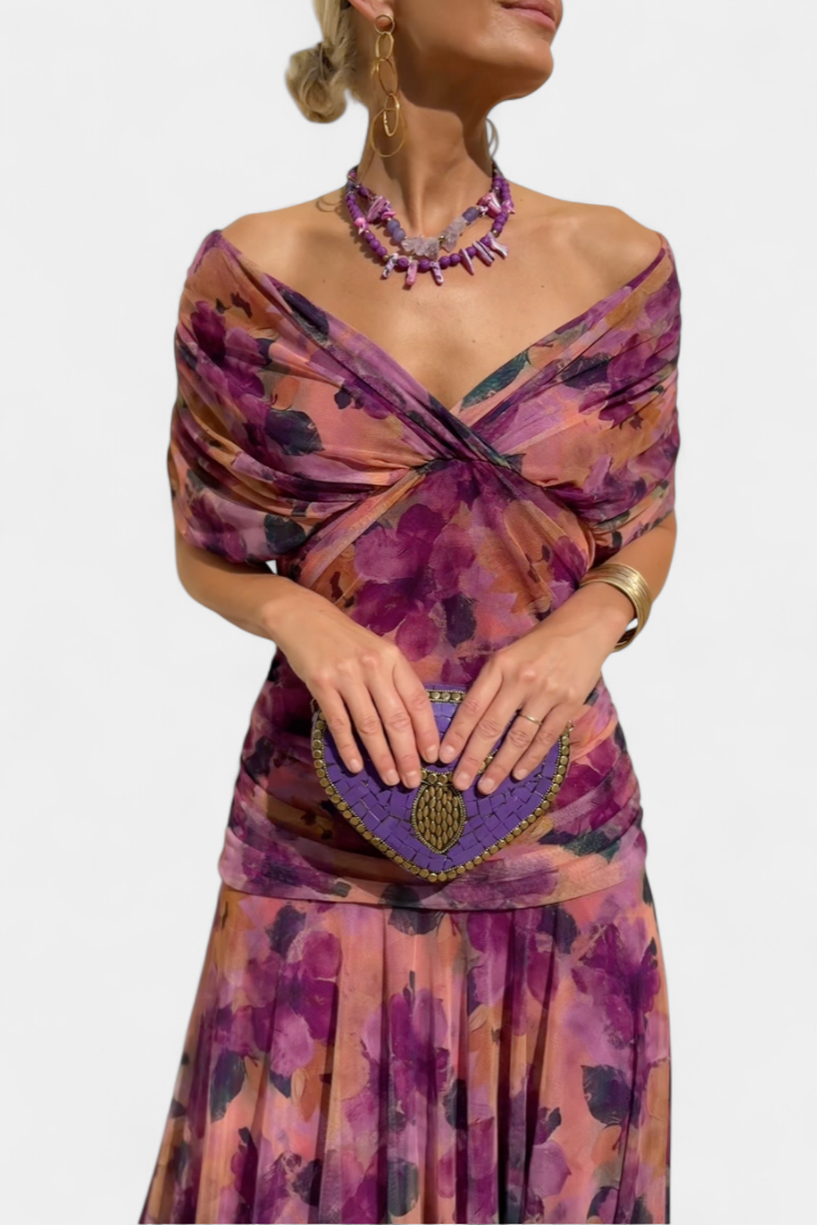 Angelic Off Shoulder Elegant Dress For Women | Roselise