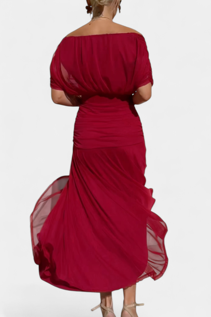 Earthy Elegant V Neck Maxi Dress For Women | Grace