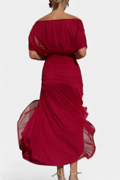 Earthy Elegant V Neck Maxi Dress For Women | Grace