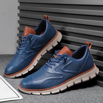 Champagne Structured Lace Up Sneakers for Men | Grant