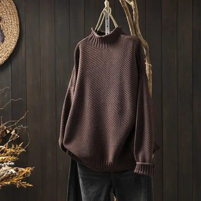 Forward Textured High Neck Sweater For Women | Elowira