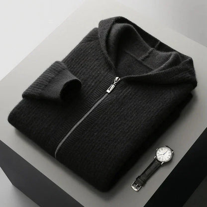 Gentle Refined Zip Hoodie for Men | Matteo
