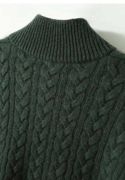 Noon Cable Detail Half Button Sweater For Women | Isabelle