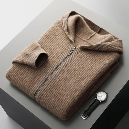Gentle Refined Zip Hoodie for Men | Matteo
