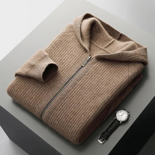 Gentle Refined Zip Hoodie for Men | Matteo