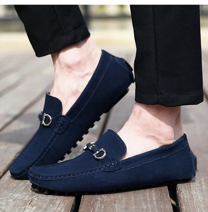 Checked Classic Slip On Loafers for Men | Laurent