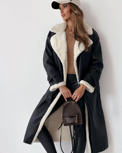 Sunset Double Breasted Long Coat For Women | Vivienne