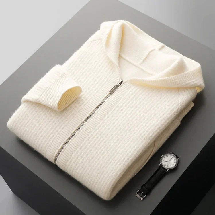 Gentle Refined Zip Hoodie for Men | Matteo