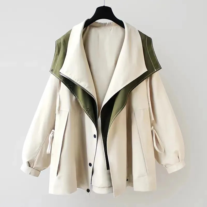 Brilliant Double Layer Hooded Jacket For Women | Mireya
