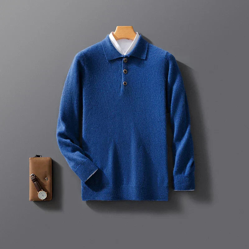 Invigorating Collared Knit Polo Sweater For Men | Bellamy