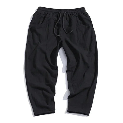 Houndstooth Cropped Drawstring Trousers for Men | Ardent