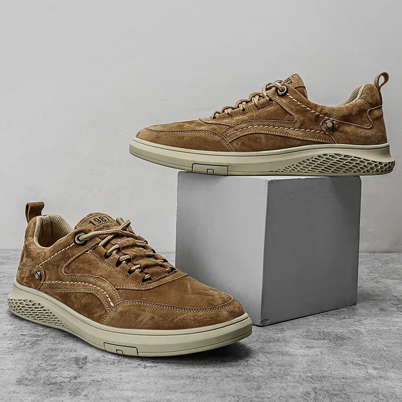 Pacesetting Textured Lace Up Sneakers For Men | Ardent