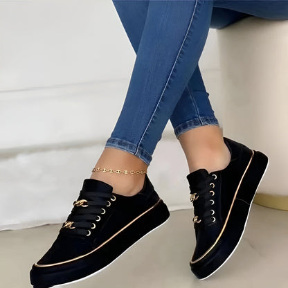 Lovely Chain Accent Comfort Sneakers For Women | Maureen
