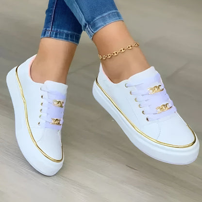 Lovely Chain Accent Comfort Sneakers For Women | Maureen