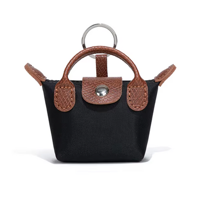 Geometric Le Pliage mini key pouch charm for women | Longchamp