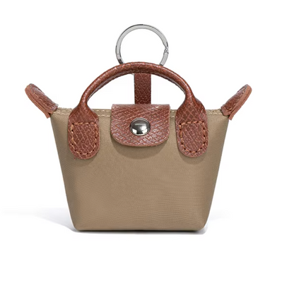 Geometric Le Pliage mini key pouch charm for women | Longchamp