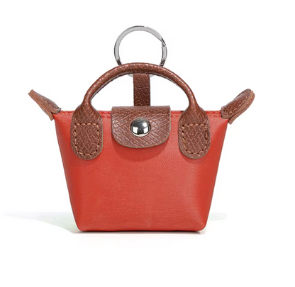 Geometric Le Pliage mini key pouch charm for women | Longchamp